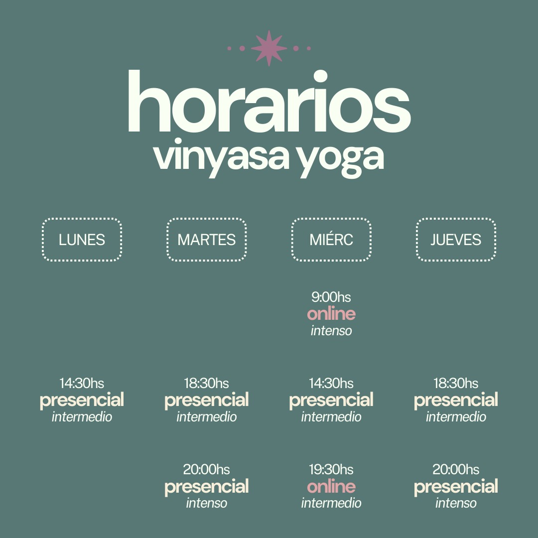 Horarios Vinyasa Yoga